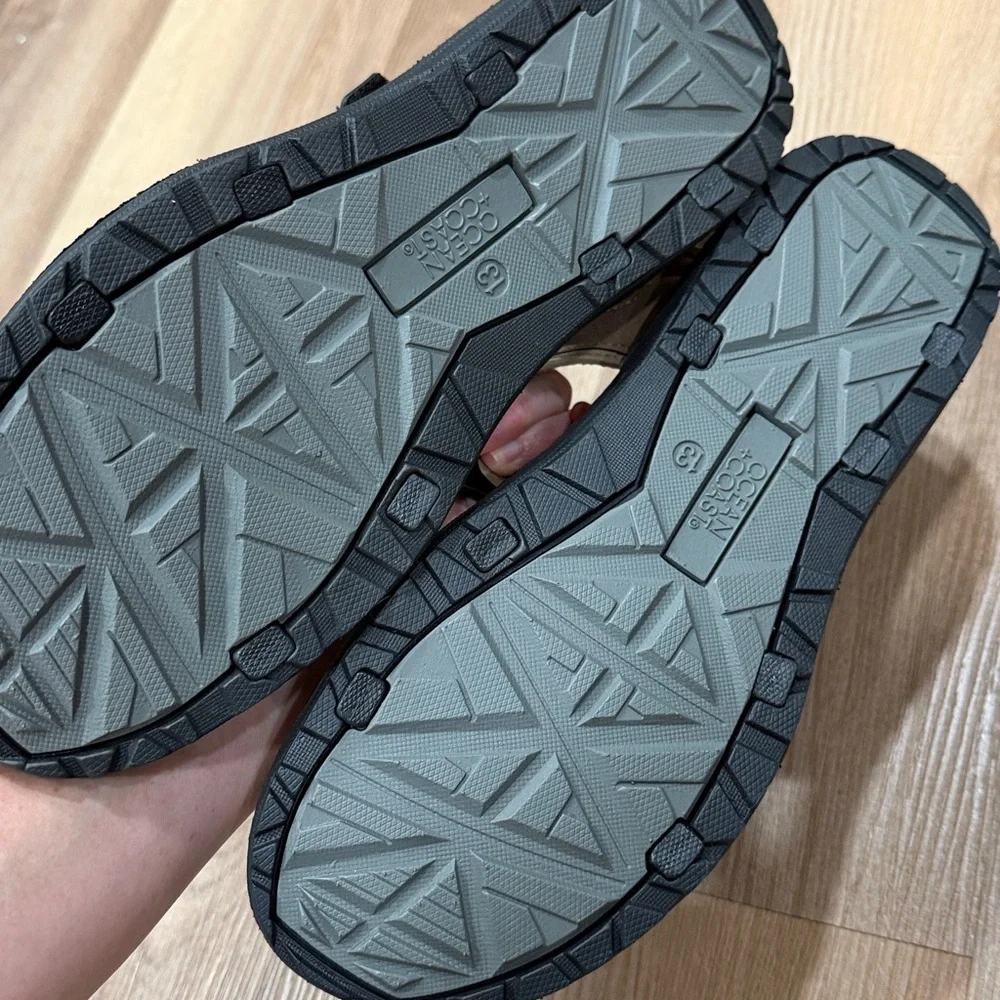 NEW in Box Sandals Ocean + Coast® Boulder Sport Sandals Men’s Tan Velcro Size 13